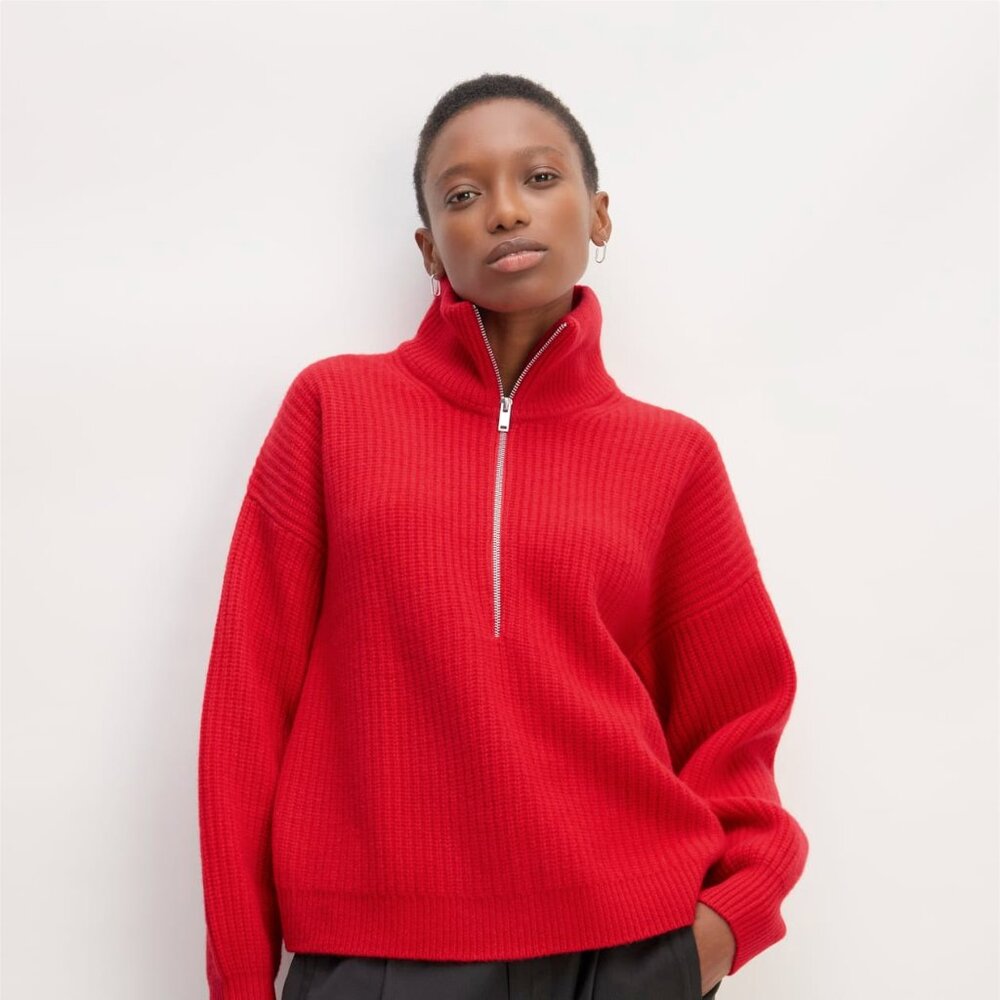 NWOT Everlane Merino Half-Zip Sweater